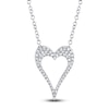 Thumbnail Image 1 of Shy Creation Diamond Heart Necklace 1/8 ct tw 14K White Gold 18" SC55020646