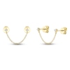 Thumbnail Image 1 of Shy Creation Diamond Double Piercing Chain Earrings 1/15 ct tw 14K Yellow Gold SC55012060