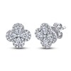 Thumbnail Image 1 of Shy Creation Diamond Clover Stud Earrings 1/2 ct tw Pear/Round 14K White Gold SC55019423
