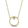 Thumbnail Image 1 of Shy Creation Diamond Accent Bezel Circle Necklace 14K Yellow Gold 18" SC55021212