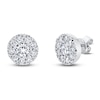 Thumbnail Image 1 of Shy Creation Multi-Diamond Circle Stud Earrings 2 ct tw 14K White Gold SC22008058