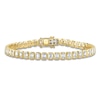 Thumbnail Image 1 of Shy Creation Emerald-Cut Diamond Bezel Tennis Bracelet 6-1/2 ct tw 14K Yellow Gold 7" SC22008692