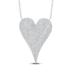 Thumbnail Image 1 of Shy Creation Diamond Micro Pavé Heart Necklace 1-1/3 ct tw 14K White Gold 18"
