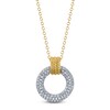 Thumbnail Image 1 of Shy Creation Diamond Doorknocker Necklace 1/6 ct tw 14K Two-Tone Gold 18" SC55024404