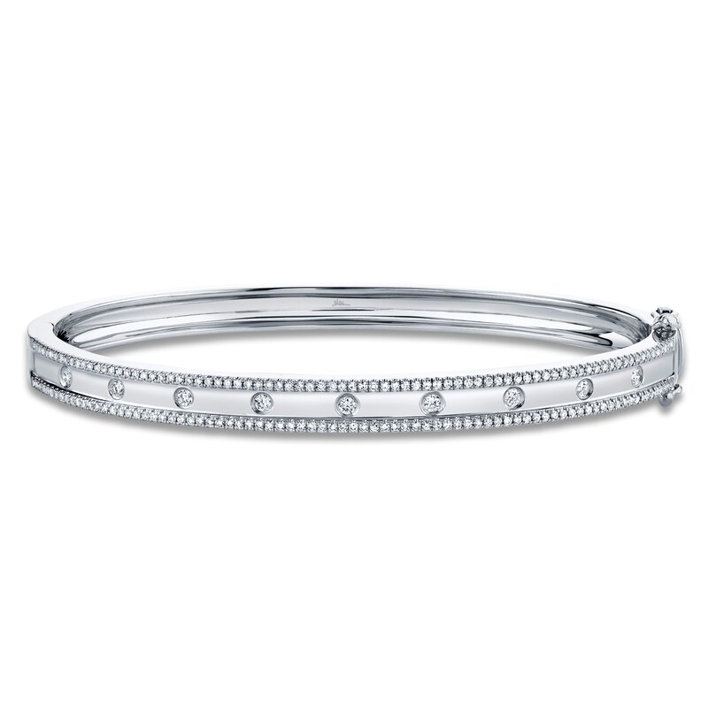 Main Image 1 of Shy Creation Diamond Bangle Bracelet 5/8 ct tw 14K White Gold SC55004169ZS