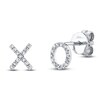 Thumbnail Image 1 of Shy Creation Diamond XO Stud Earrings 1/20 ct tw 14K White Gold SC55001319