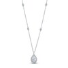Thumbnail Image 1 of Shy Creation Pear-Shaped Diamond Halo Necklace 5/8 ct tw 14K White Gold 18" SC22009024