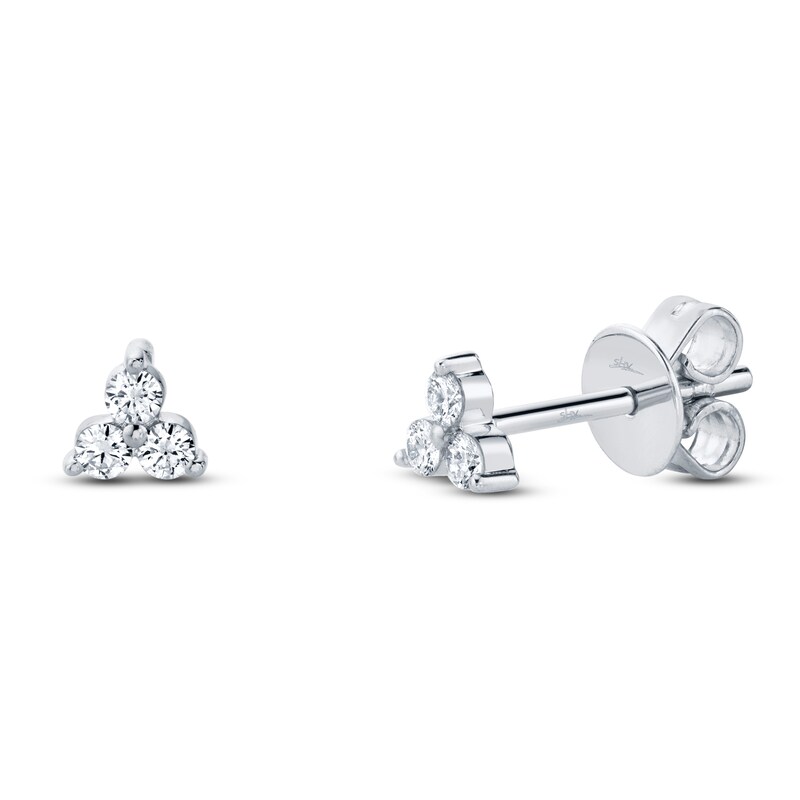 Main Image 1 of Shy Creation Diamond Trio Stud Earrings 1/8 ct tw 14K White Gold SC55007041V2