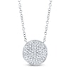 Thumbnail Image 1 of Shy Creation Multi-Diamond Circle Necklace 1/8 ct tw 14K White Gold 18" SC55002398