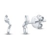 Thumbnail Image 1 of Shy Creation Baguette-Cut Diamond Trio Earrings 1/15 ct tw 14K White Gold SC55008018