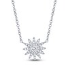 Thumbnail Image 1 of Shy Creation Diamond Starburst Necklace 1/8 ct tw 14K White Gold 18" SC55004911
