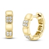 Thumbnail Image 1 of Shy Creation Diamond Quartet Huggie Hoop Earrings 1/6 ct tw 14K Yellow Gold SC55025120