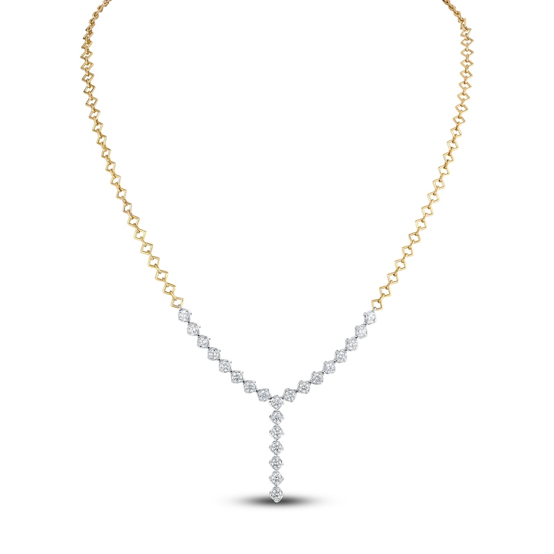 Main Image 1 of Matinee by A Link Diamond Y Necklace 2 ct tw Round 18K Yellow Gold 18" Adjustable