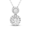 Thumbnail Image 3 of Diamond Necklace and Earring Set 2 ct tw 14K White Gold