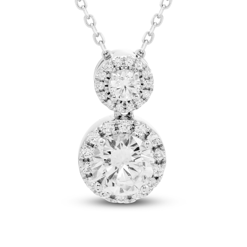 Main Image 3 of Diamond Necklace and Earring Set 2 ct tw 14K White Gold
