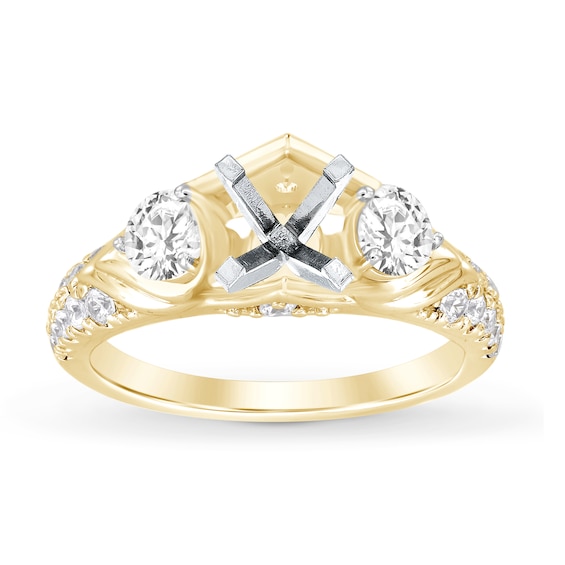 Chosen Diamond Engagement Ring Setting 1 ct tw Round 18K Yellow Gold