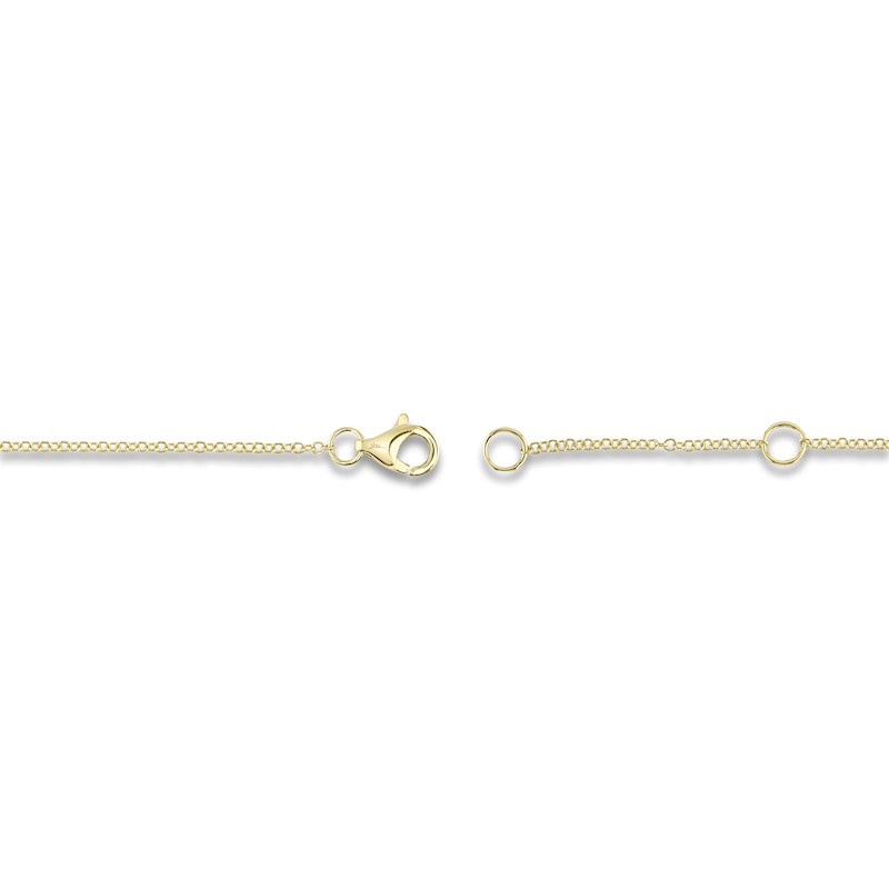 Shy Creation Diamond Bezel Necklace 1/2 ct tw 14K Yellow Gold SC55025632