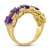 Thumbnail Image 3 of Le Vian Natural Amethyst & Diamond Ring 5/8 ct tw 14K Honey Gold