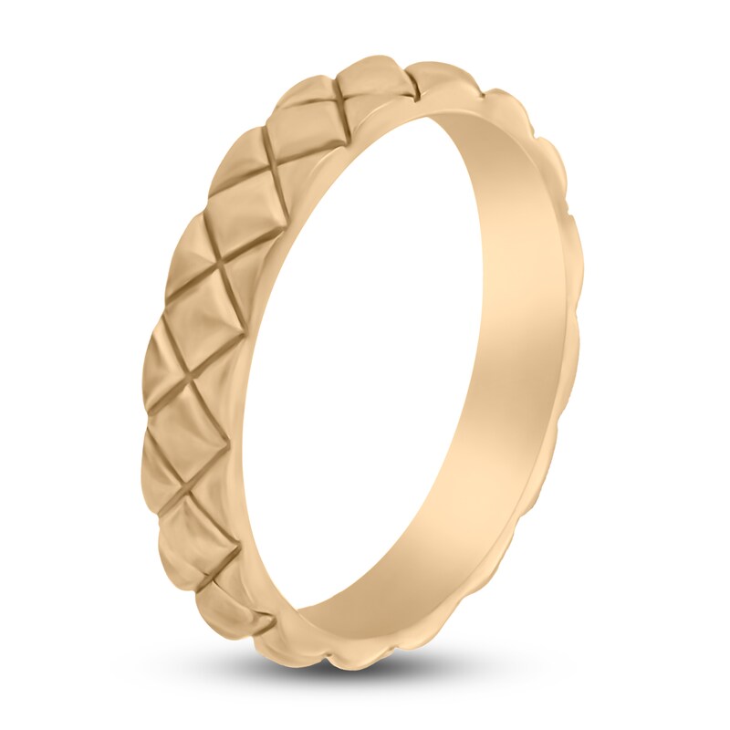 Main Image 2 of Kite-Patterned Wedding Band 14K Yellow Gold 3.5mm