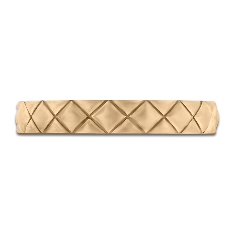 Main Image 3 of Kite-Patterned Wedding Band 14K Yellow Gold 3.5mm