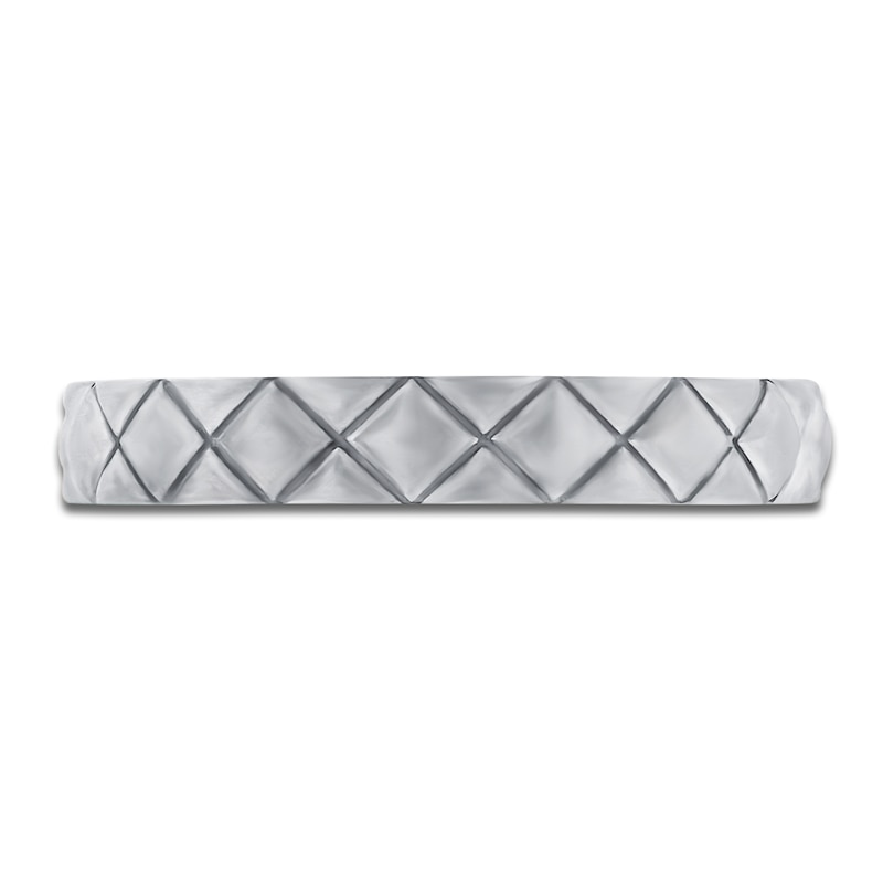 Main Image 3 of Kite-Patterned Wedding Band 14K White Gold 3.5mm