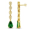 Thumbnail Image 1 of Jared Atelier X Shy Pear-Shaped Natural Emerald & Diamond Earrings 3-7/8 ct tw 18K Yellow Gold