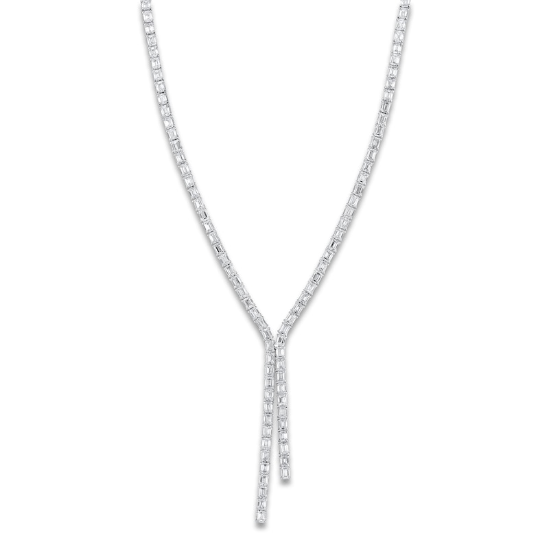 Main Image 2 of Jared Atelier X Shy Emerald-Cut Diamond Lariat Necklace 34-3/4 ct tw 18K White Gold 16"