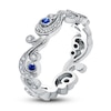 Thumbnail Image 2 of Kirk Kara Natural Blue Sapphire & Diamond Lace Wedding Band 1/8 ct tw 18K White Gold