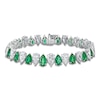 Thumbnail Image 1 of Jared Atelier X Shy Natural Emerald & Diamond Tennis Bracelet 13-1/4 carats Platinum