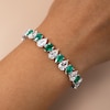 Thumbnail Image 4 of Jared Atelier X Shy Natural Emerald & Diamond Tennis Bracelet 13-1/4 carats Platinum