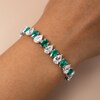 Thumbnail Image 4 of Jared Atelier X Shy Natural Emerald & Diamond Tennis Bracelet 13-1/4 carats Platinum