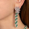 Thumbnail Image 4 of Jared Atelier X Shy Natural Emerald & Diamond Earrings 14-1/2 carats Platinum
