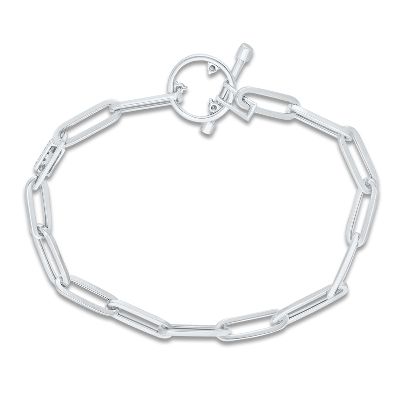 Main Image 1 of Kallati Diamond Toggle Bracelet 1/3 ct tw 14K White Gold 7"