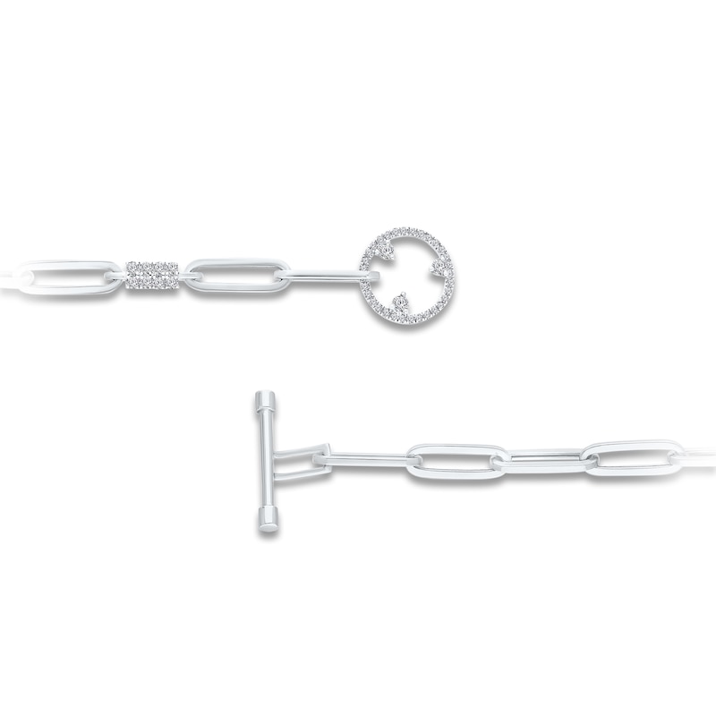 Main Image 2 of Kallati Diamond Toggle Bracelet 1/3 ct tw 14K White Gold 7"