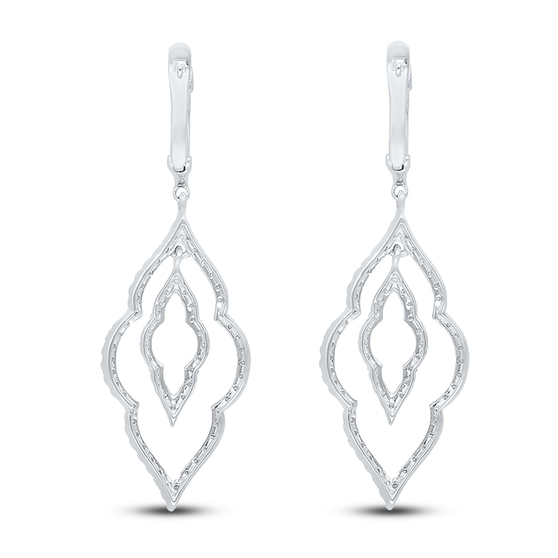 Main Image 3 of Kallati Diamond Arabesque Drop Earrings 7/8 ct tw Round 14K White Gold