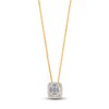 Thumbnail Image 3 of Kallati Baguette & Round-Cut Diamond Necklace 1/4 ct tw 14K Yellow Gold 18&quot;