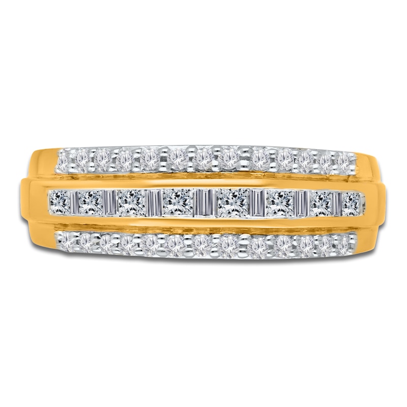Main Image 2 of Kallati Princess, Baguette & Round-Cut Diamond Ring 1/2 ct tw 14K Yellow Gold