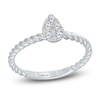 Thumbnail Image 1 of Kallati Multi-Diamond Pear Ring 1/4 ct tw Round 14K White Gold