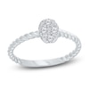 Thumbnail Image 1 of Kallati Multi-Diamond Oval Ring 1/4 ct tw Round 14K White Gold