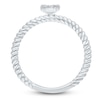 Thumbnail Image 3 of Kallati Multi-Diamond Oval Ring 1/4 ct tw Round 14K White Gold