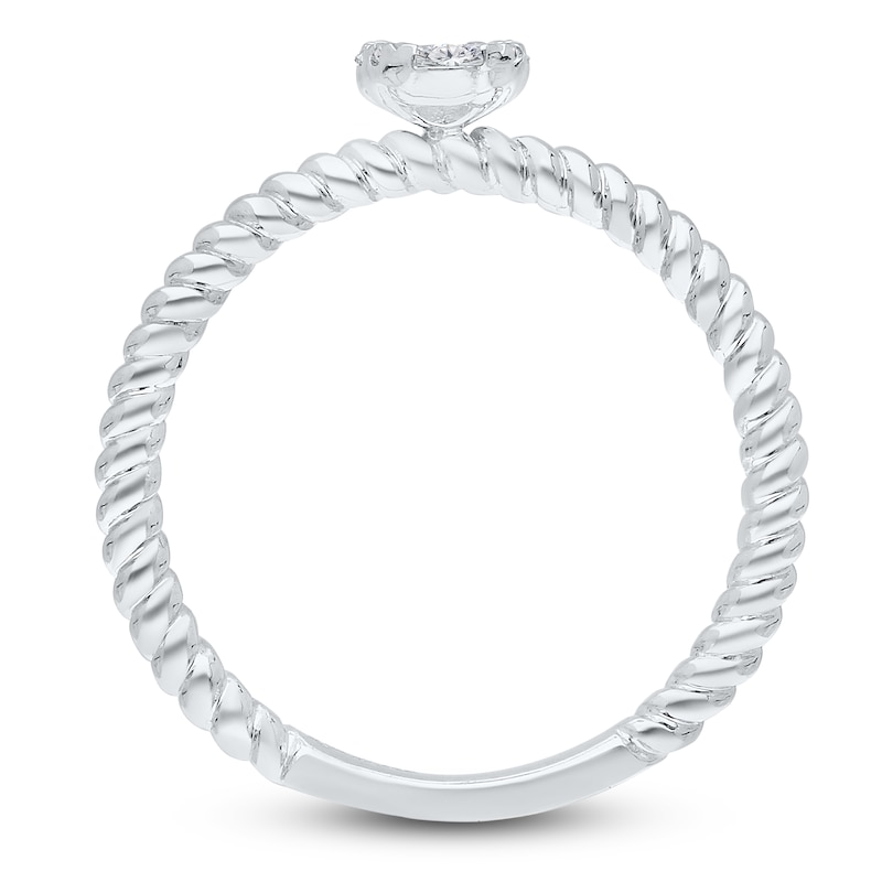 Main Image 3 of Kallati Multi-Diamond Oval Ring 1/4 ct tw Round 14K White Gold
