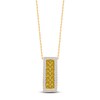 Thumbnail Image 1 of Kallati Yellow & White Diamond Pendant Necklace 1 ct tw Round 14K Yellow Gold 18"