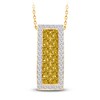 Thumbnail Image 2 of Kallati Yellow & White Diamond Pendant Necklace 1 ct tw Round 14K Yellow Gold 18"