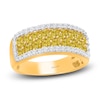 Thumbnail Image 1 of Kallati Yellow & White Diamond Ring 1-3/8 ct tw Round 14K Yellow Gold