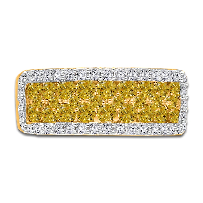 Main Image 2 of Kallati Yellow & White Diamond Ring 1-3/8 ct tw Round 14K Yellow Gold