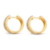 Thumbnail Image 3 of Kallati Yellow & White Diamond Hoop Earrings 1-3/8 ct tw Round 14K Yellow Gold