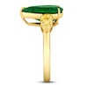 Thumbnail Image 4 of Jared Atelier X Shy Pear-Shaped Natural Emerald & Yellow Diamond Ring 7/8 ct tw 18K Yellow Gold
