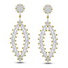 Thumbnail Image 1 of Kallati Yellow & White Diamond Drop Earrings 4-1/2 ct tw 14K White Gold