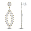 Thumbnail Image 3 of Kallati Yellow & White Diamond Drop Earrings 4-1/2 ct tw 14K White Gold