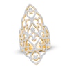 Thumbnail Image 1 of Kallati Diamond Scrollwork Elongated Fashion Ring 1-1/3 ct tw 14K Yellow Gold